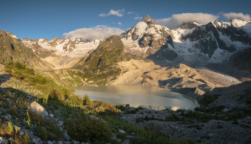 Кавказ, Башкара, озеро Ущелье Адыл-Су. Озеро Башкара за месяц до катастрофы.photo preview
