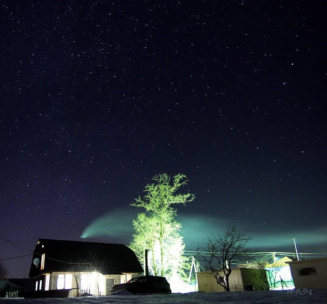 Однажды в Рождество.. Автор: Шангареев Марс пейзаж ночь зима, Шангареев Марс