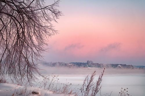 Морозное утро на Волге