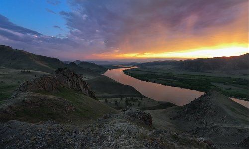Селенга. Закат