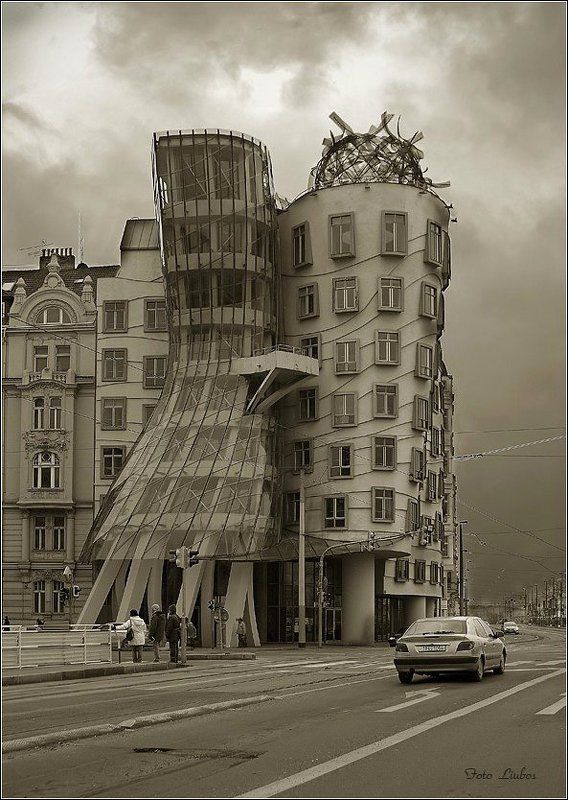 foto liubos, архитектура, джинджер и фре…, прага, танцующий дом \