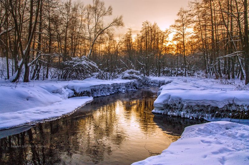 понамарка, кузьминки, москва, зима, закат, вечер, Ponamarka, kuzminki, moscow, winter, sunset, evening Теплый зимний вечерphoto preview
