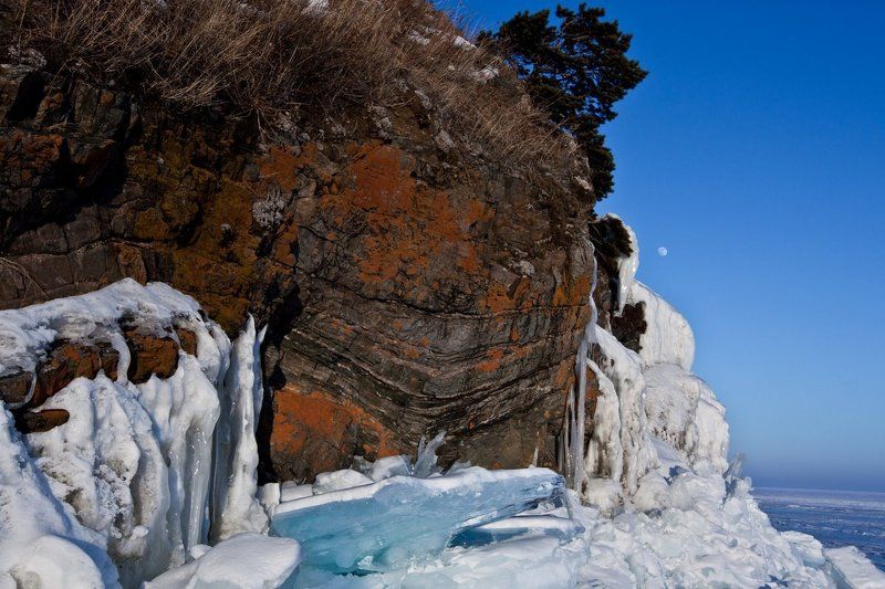 байкал., лед, пейзаж, природа. закат Один вечер наедине с Байкаломphoto preview