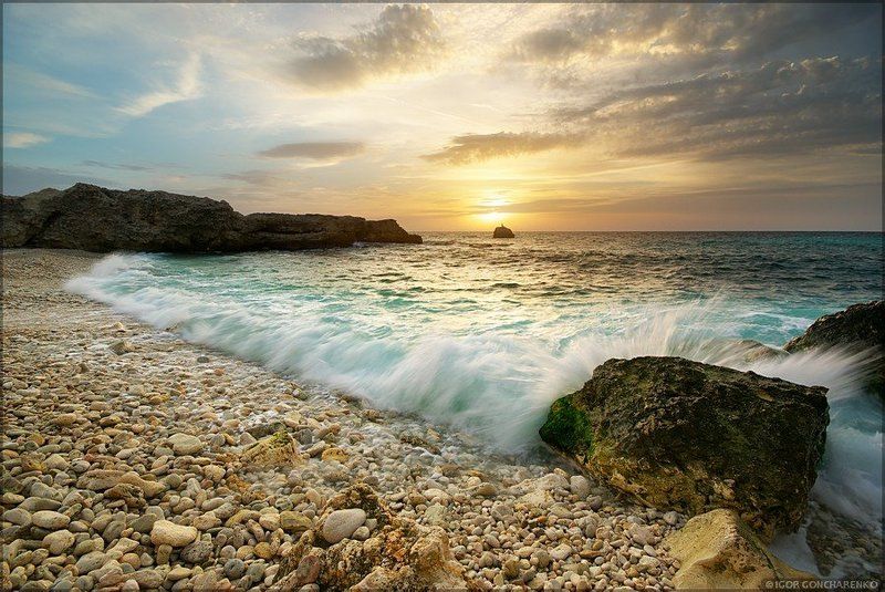 море, пейзаж, крым, закат, Осеннее мореphoto preview