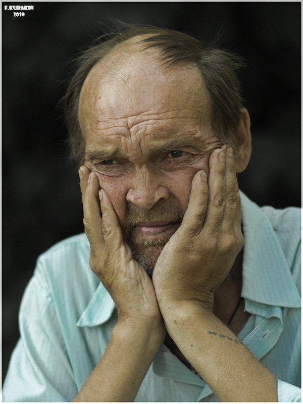 мужчина, портрет, лица, люди, жанровый портрет Непоследнее в его жизни горе...photo preview