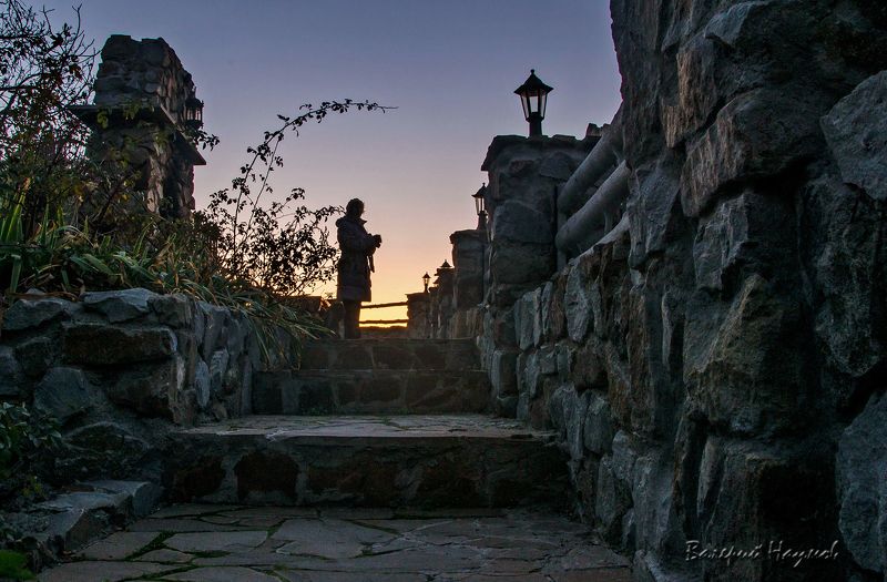 утро, рассвет, лестница Встречая рассветphoto preview