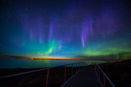 Aurora at the Atlantic Road