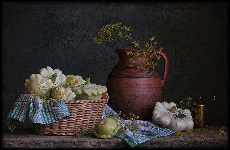 натюрморт, патиссоны С патиссонами   (2)photo preview