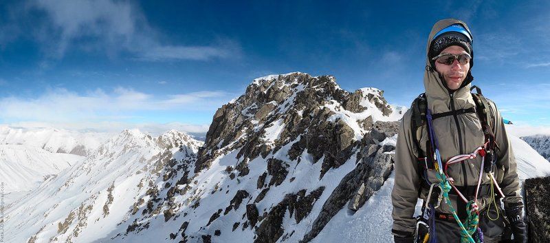 горы, снег, скалы, камни, небо, фирн, хребет, гребень, траверс, альпинизм, альпинист, сборы, хабаровск, баджал, 2011, май, апрель Одушевлённый репортажем пейзажphoto preview