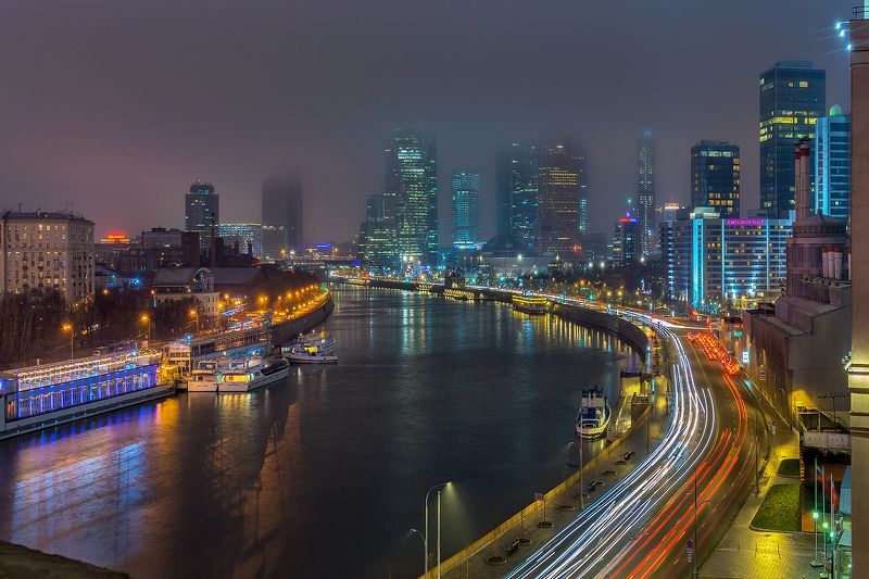 москва столица sony moscow msk russia россия urban landscape Туманный декабрьский вечерphoto preview