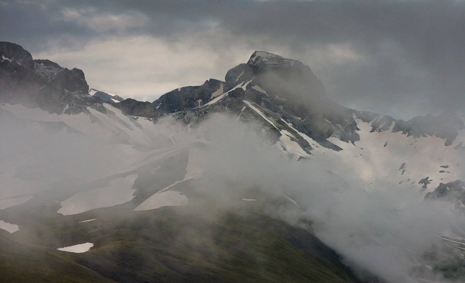 кавказ, горы, кчр, загедан, , июнь, 2018, скала, загедан, ФЁДОР