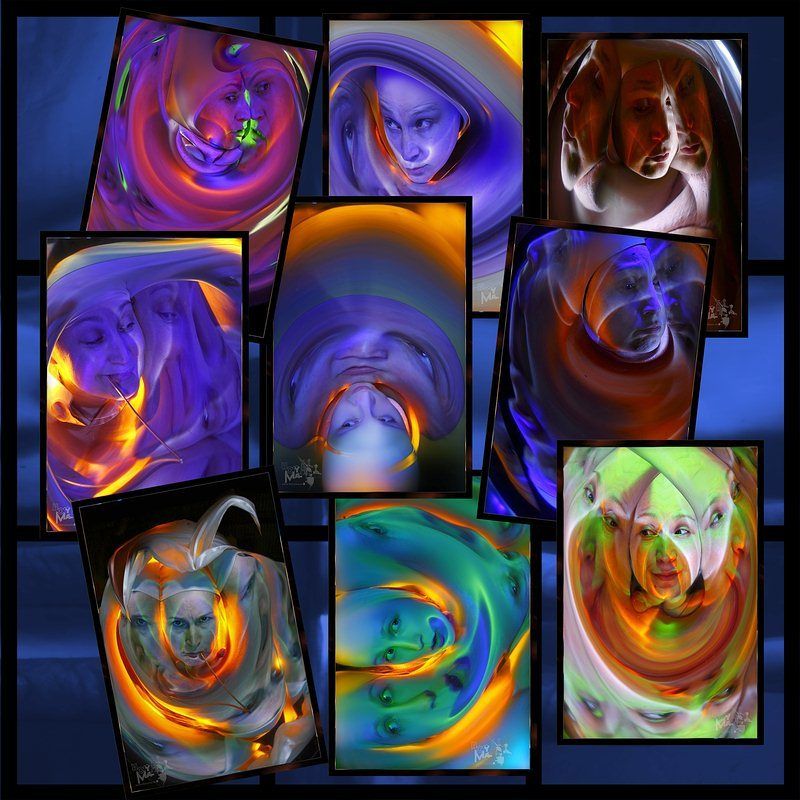 светографика, портрет, свет, отражения, искажения, абстракция, импровизация, свет photo preview