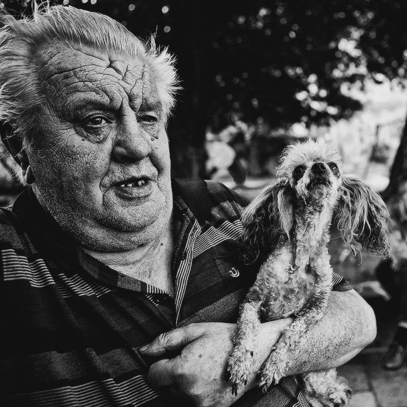 дед, собачка, злая собачка, добрый дед photo preview