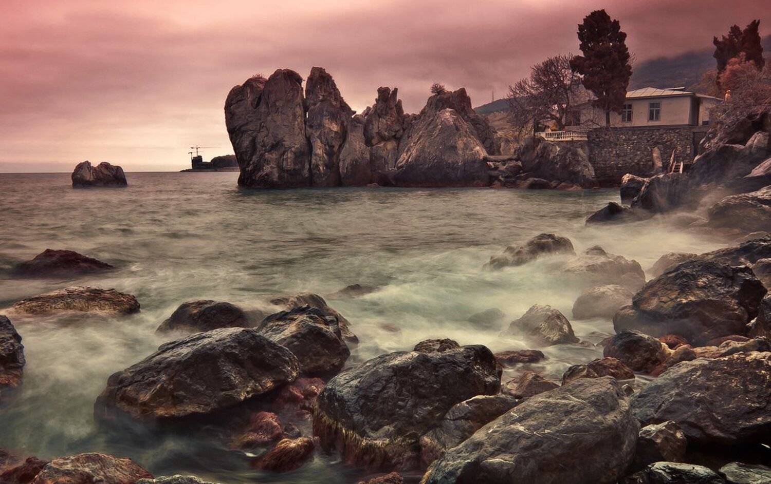 скалы, камни, море, Дмитрий Демишев