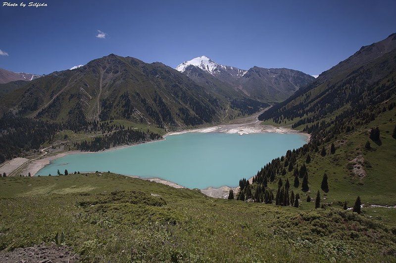 альпийский, озеро, горы, луг photo preview