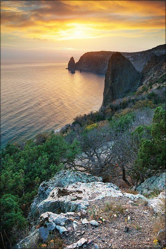 фиолент, горы, пейзаж, море, закат, крым photo preview