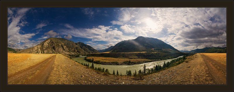 алтай, катунь, река, горы, ильгумень Долина реки Катуньphoto preview