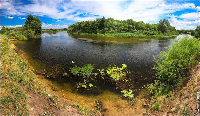 летний, пейзаж, июль, река, липецкая, область photo preview