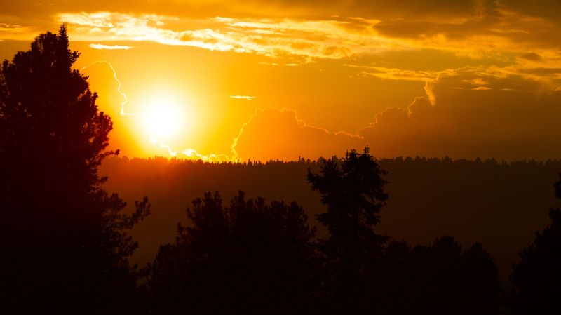 алтай, река, путешествие Закат над Телецкимphoto preview