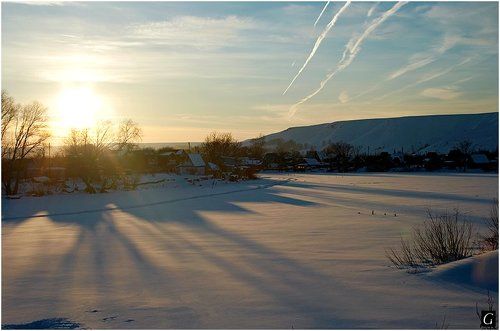 Золото на голубом.