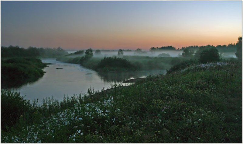 раннее утро, туман, река Пробуждениеphoto preview