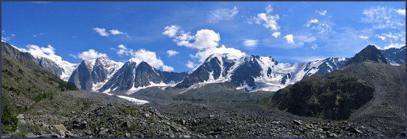 алтай, горы, камни, ледник, облака Вершины, покрытые льдом... №2photo preview