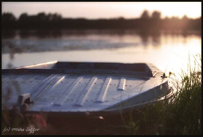 Закат на Оке.. Автор: Jagger ока, лодка, Jagger
