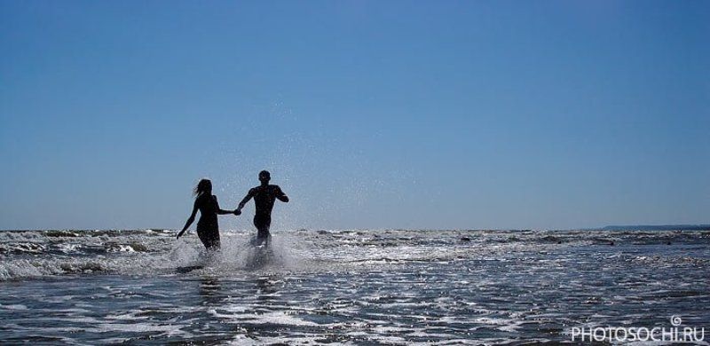лето, море, парочка, азовское море, таманский полуостров, кучугуры силуэтыphoto preview