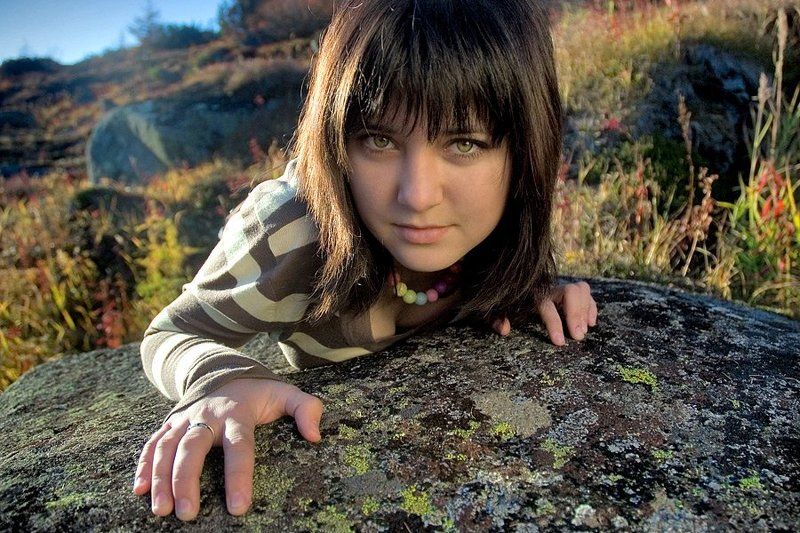 lizard, girl, камень lizard girlphoto preview