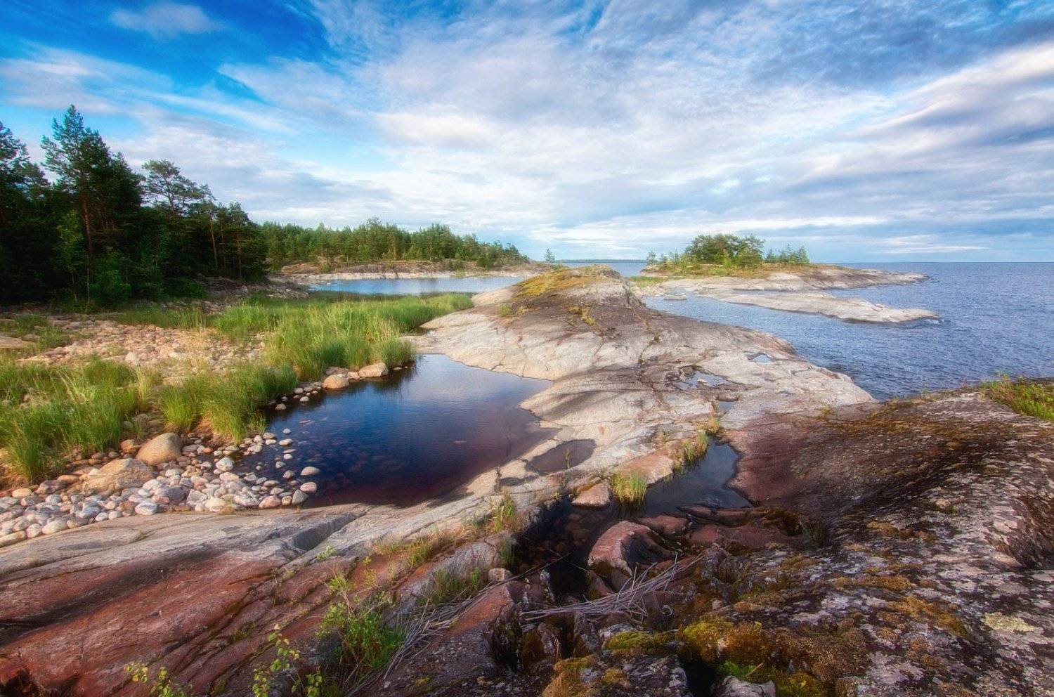 озеро,шхеры,острова,облака, нетронутая красота., Анатолий Салтыков
