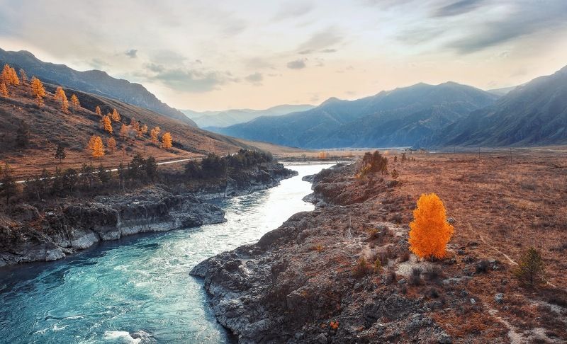 пейзаж Осень на Ороктойском мостуphoto preview