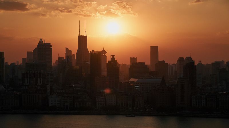 shanghai, asia, china, city, sunset, sun, shadows, sunlight, sky, clouds, colors, colorgrade, colorgrading, cinematic, cine, film, shot, still Sunset in Shanghaiphoto preview