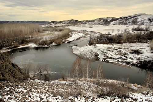 Предзимье. Река Сакмара.