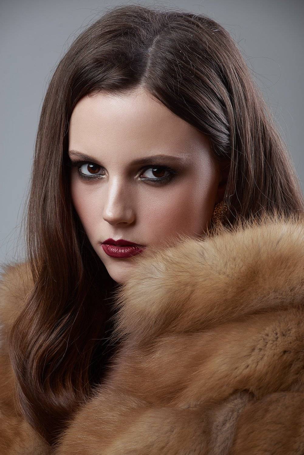 girl, portrait, fur, nikon, light, studio, Кирилл Соколов