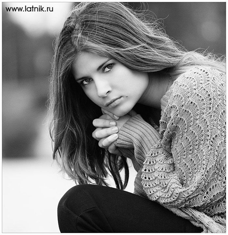 девушка, фото, портрет, черно-белое ***photo preview