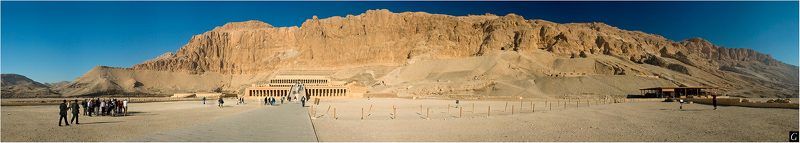 египет, храм, хатшепсут, панорама. Храм Хатшепсут. Панорамная версия.photo preview