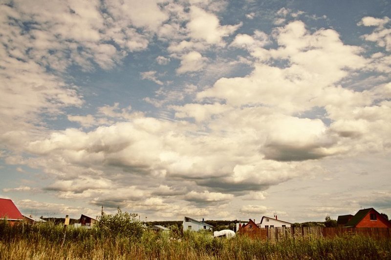 лето, дача, рогово, прогулка, облака, домики photo preview