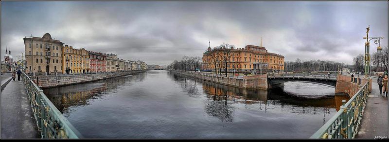 питер михайловский замок Взгляд с Пантелеймоновского мостаphoto preview