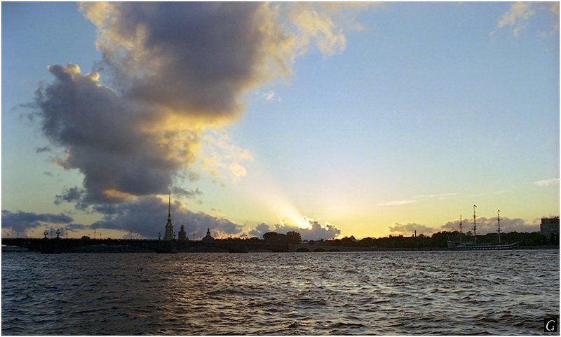 питер, закат, архив, нева Закат по-питерски.photo preview