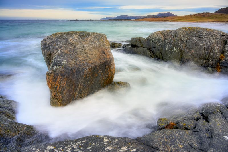 landscape, Norway, Seascape, Windy Stone in the seaphoto preview