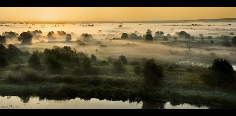 рассвет, туман, утро, пейзаж, природа, река, молоко, рыбак, жизнь, прекрасна Рассвет в Падахphoto preview