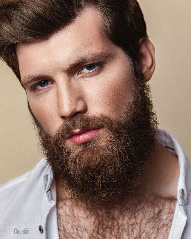 мужской портрет, борода, студийная съемка, бьюти Игоря Бородаphoto preview
