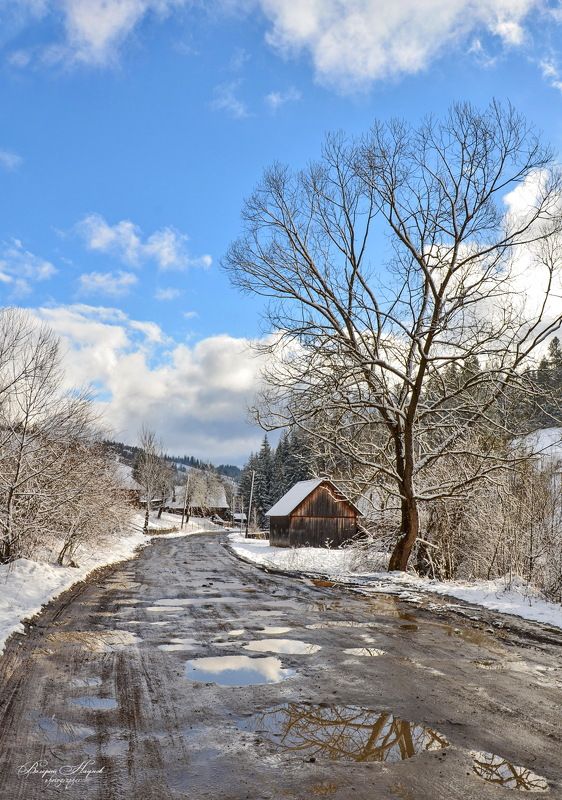 весна, март, небо, облака, карпаты, боржава, подобовец, горы, распутица Весенняя распутицаphoto preview