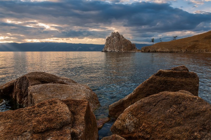 природа, пейзаж, сибирь, закат, лето, озеро, байкал ***photo preview