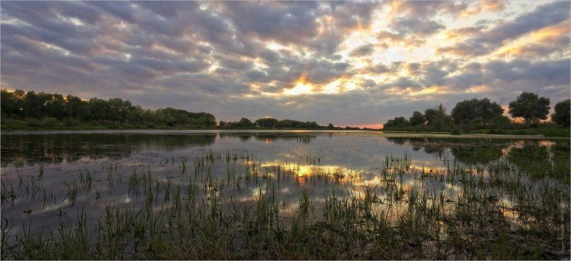 закат, разлив, вода, тишина, облака Заливной закатphoto preview