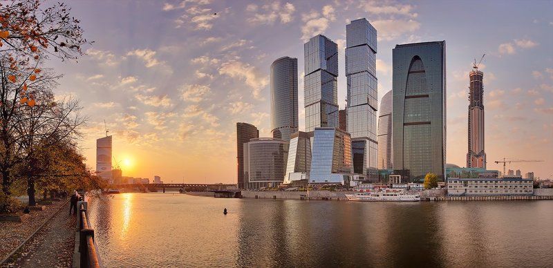 москва-сити, сити, москва, закат закат над Ситиphoto preview