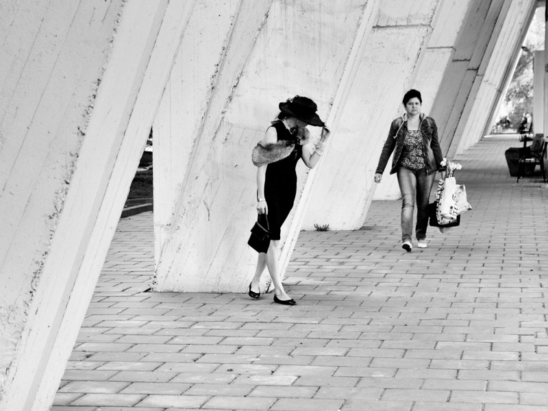 Moscow, Russia, Monochrome, Black and white, Street Two gracesphoto preview