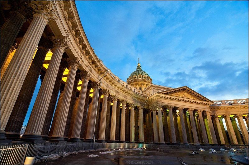 санкт-петербург_казанский, кафедральный, собор_вечер. Казанский Кафедральный Собор.photo preview