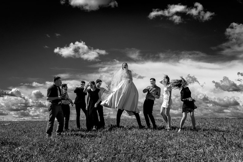 свадьба, эмоции, чб, танцы, праздник, невеста Танцыphoto preview