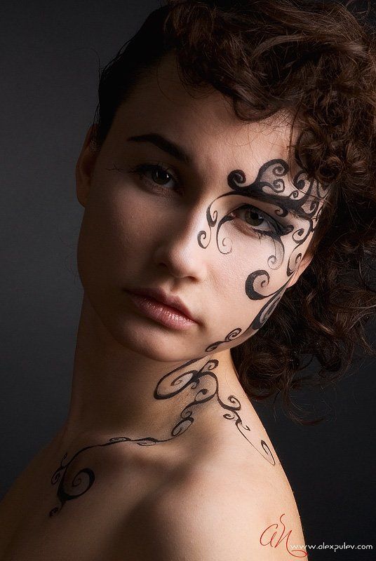 портрет,девушка,ажур,визаж,стиль,роспись в Ажуреphoto preview